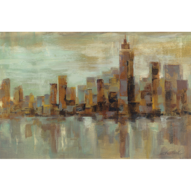 Misty Day In Manhattan by Silvia Vassileva - Wrapped Canvas Painting, 20cm H x 30cm W x 3.8cm D