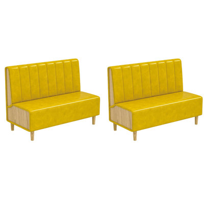 Banc rembourré en similicuir élégant