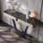 Black Rectangular Sintered Stone; Console Table-107564474