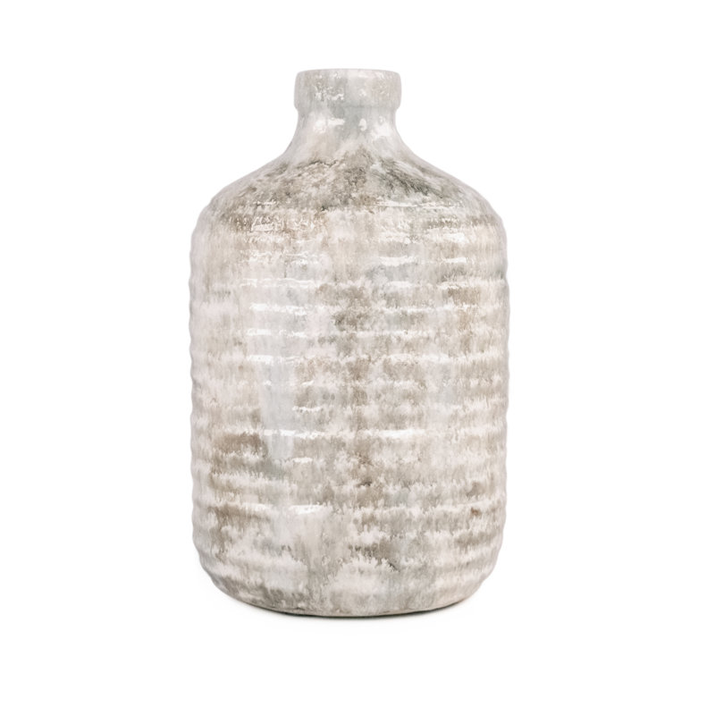 Bowra Stoneware Table Vase, 13" H x 7.5" W x 7.5" D