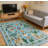 Washable Rugs for Living Room Area Rugs for Bedroom Scalloped Rug Modern Bordered Non Slip Kids Bedroom Carpet Stain Resistant Floor Cover-731131717-731131719