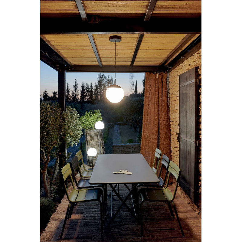 Luxembourg Outdoor Dining Side Chair, Anthracite, 4