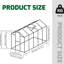 Heavy Duty Walk-in Greenhouse 6x10 Ft - Polycarbonate Aluminum For All Season Backyard With Raised Base And Anchor, Plant Nutrient Retention Stable Structure