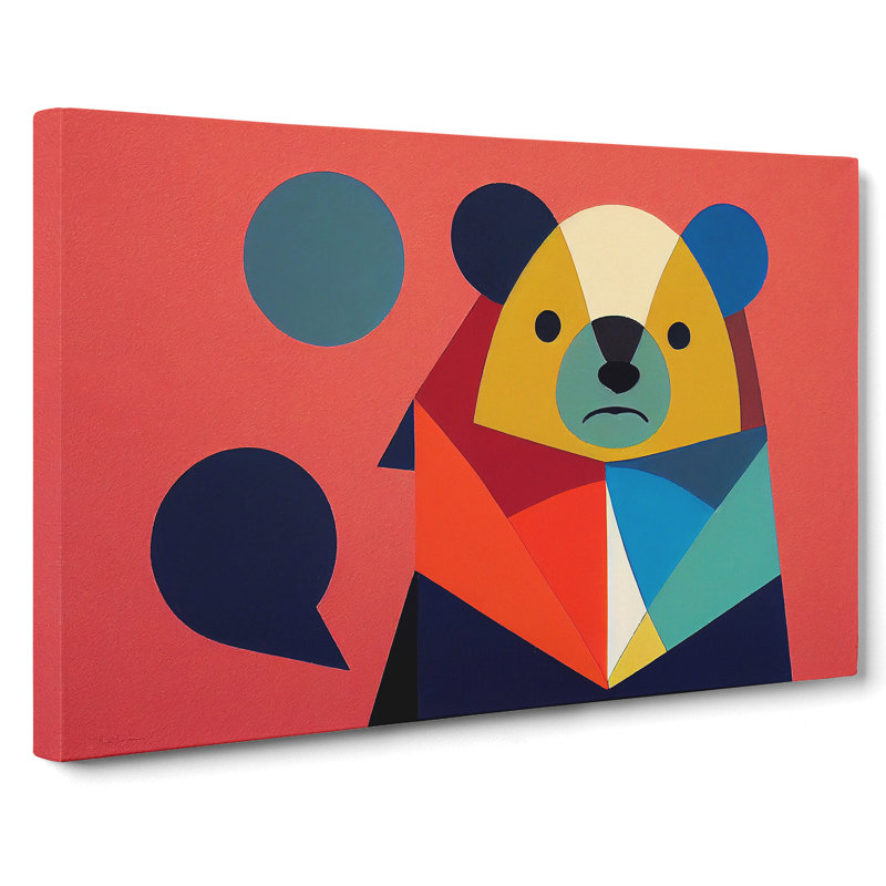 Teddy Bear Abstract Vol.3 - Wrapped Canvas, 40cm H x 60cm W x 3cm D