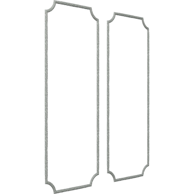 Ensemble de moulure pour panneau Dublin, L 28 po x H 72 po, Double