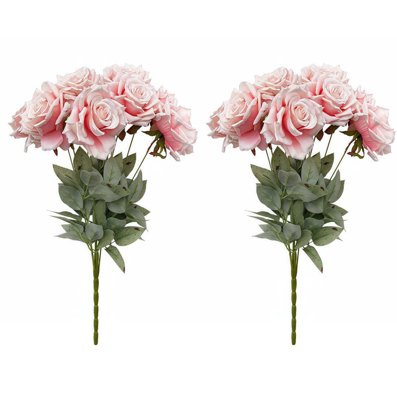 2 paquets de roses artificielles, Rose