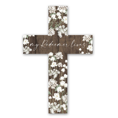 Décoration murale croix florale rédempteur