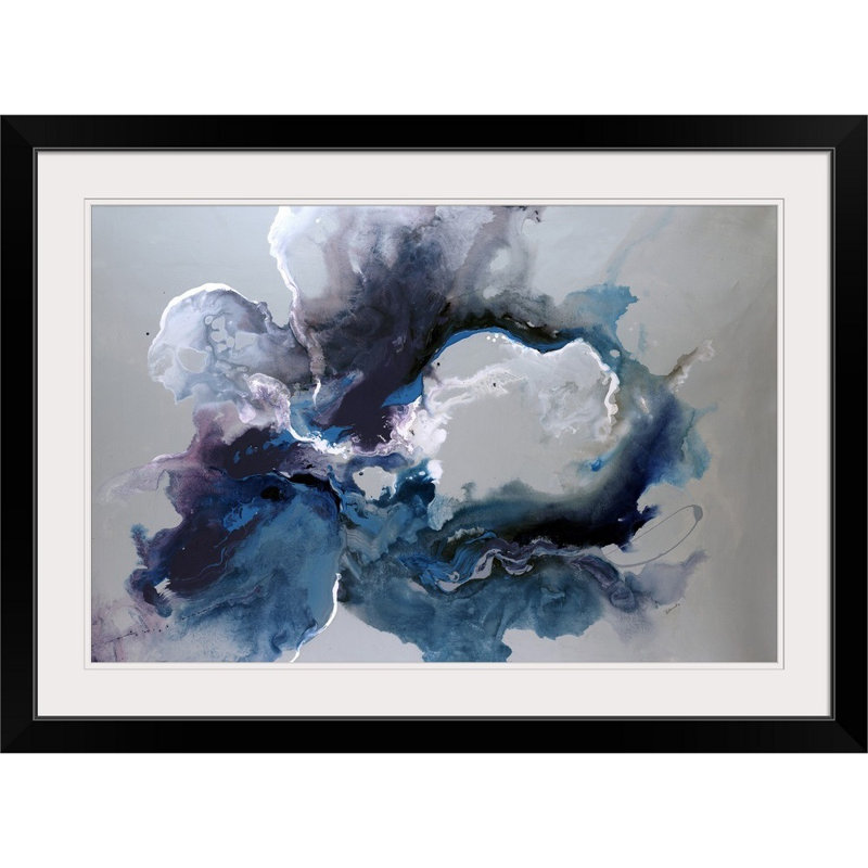 « Cerulean Waters » par Sydney Edmunds - impression, H 28 po x l 38 po, Impression encadrée, Noir