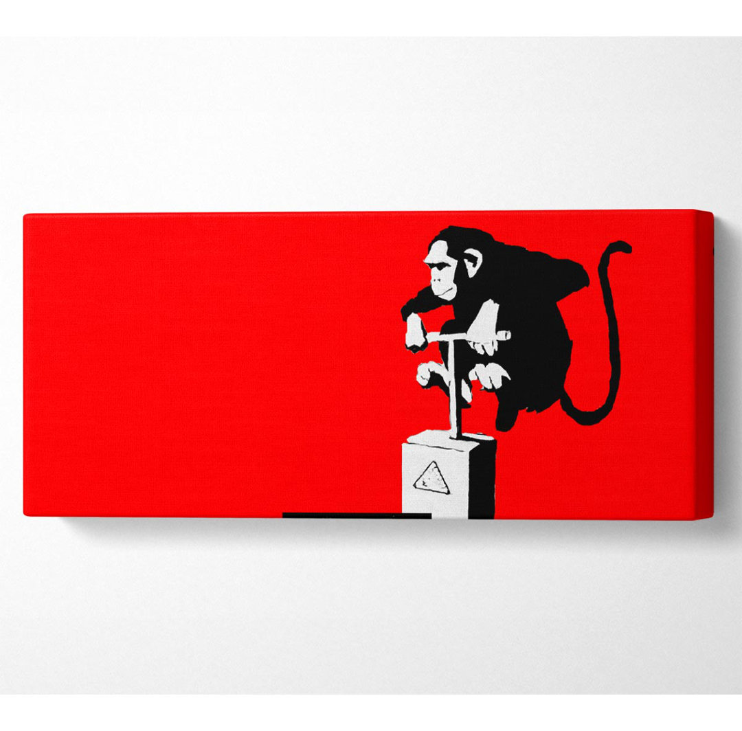 Monkey Detonator Red - Kunstdrucke auf Leinwand