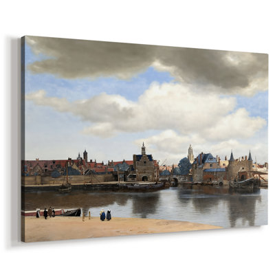 Vue de Delft - Galerie de Jean Vermeer - Toile tendue avec châssis - 1660 - 1661