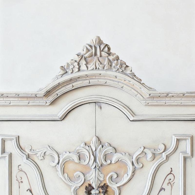 Vaisselier moderne en bois massif blanc