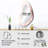 Pink Delicate Abstract Marble IV - Marble Asymmetrical Wall Mirror, Modern Unique Shape Decorative Mirror, Printed Metal Art