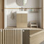 Petit meuble-lavabo moderne avec lavabo, lavabo en céramique, porte et tiroir pour petites salles de bain, appartements, hôtels-2022584053