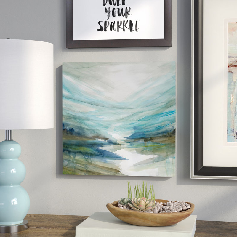 « mou river reflection », reproduction de peinture à l’acrylique sur toile tendue, H 24 po x l 24 po x p 1,5 po