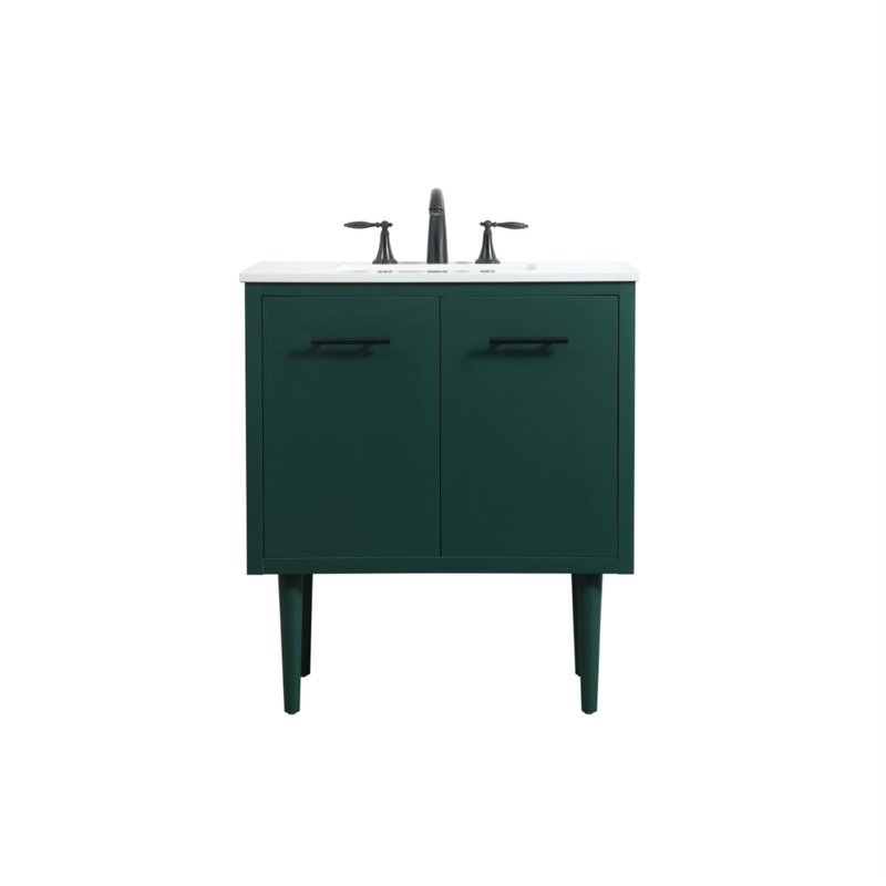 Ensemble de meuble-lavabo simple 30 po Cyrus, Vert