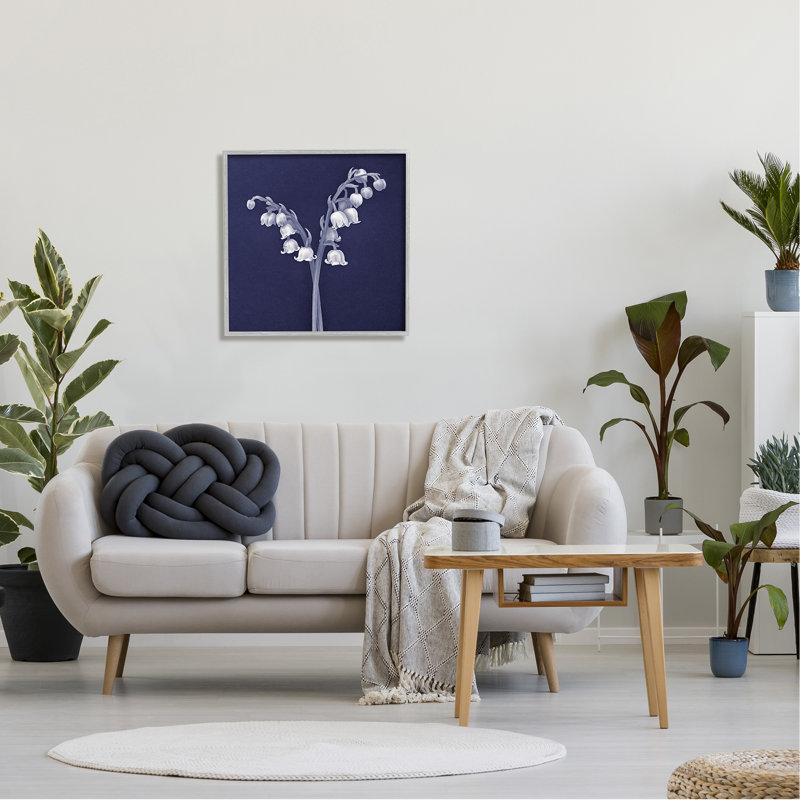 Muguet blanc, H 24 po x l 24 po x P 1,5 po, Estampe numérique Farmhouse