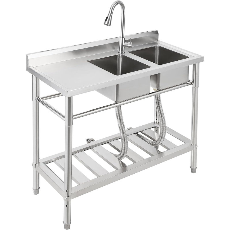 Freestanding Sink With Workbench