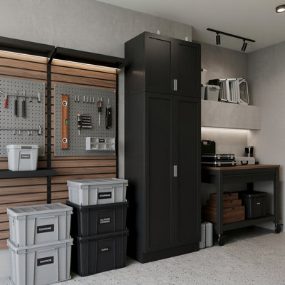 Sturdy 4-Door Garage Storage Cabinet