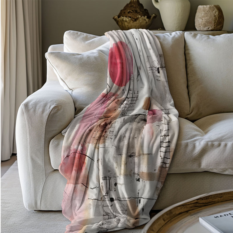 Dynamic fuchsia - couverture de qualité supérieure 1 pièce, L 50 po x L 60 po