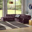 Canapé modulaire en cuir véritable l 114 po Hugo-20869728-20869730