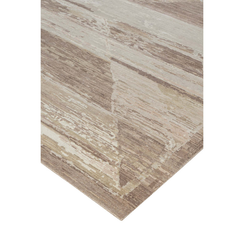 Hand Knotted Wool Abstract Indoor Rug, Rectangle 9' x 12'