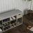 Storage Bench, Shoe Bench, Entryway Bench with Padded Cushion, Drawer and Open Compartments, Bench with Storage, 3 Tier Shoe Rack Bench