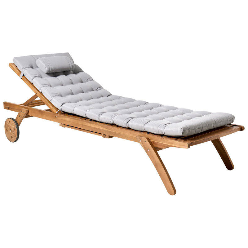 Sun Lounger Pad Cushion CESANA PREMIUM, Light Grey