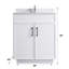 Capot - 3 W 30,00 po X P 22,00 po P 35,00 po Meuble-lavabo autoportant H en bois blanc avec plateau blanc