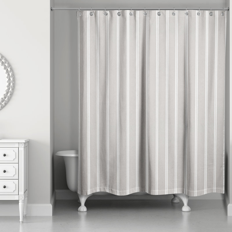 Rideau de douche simple Perine, Gris clair
