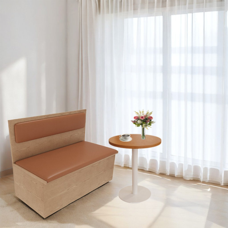 Banc rembourré en similicuir Cafe Western