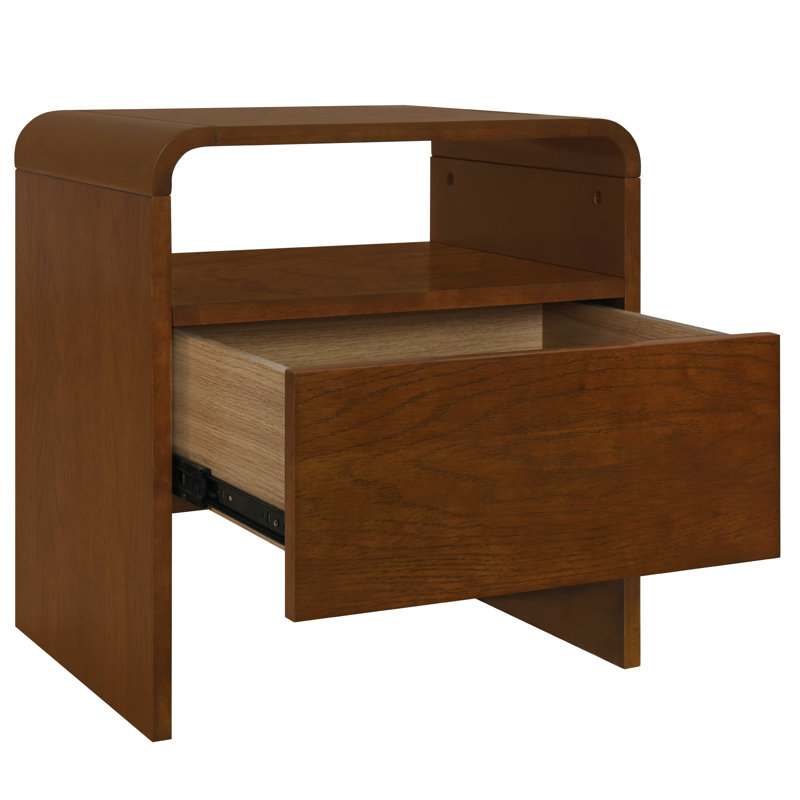 Yinka Solid Wood 2 Piece Bedroom Set, 2 Pcs: Bed, Nightstand, King