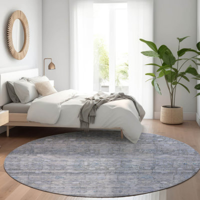 Tapis bleu intérieur / extérieur lavable à la machine Xhevrie