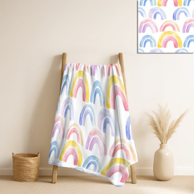 Rainbow Soft – Red Ombre Cozy Kids Blanket, Boho Soft Throw