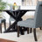5-piece Dining Set, Cross-Buck Dining Table with 4 Stylish Chairs-375301886