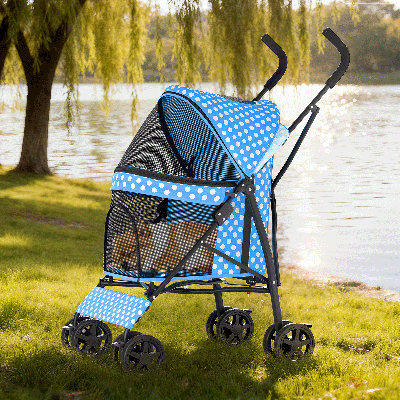 Poussette pour chien avec poussette réglable