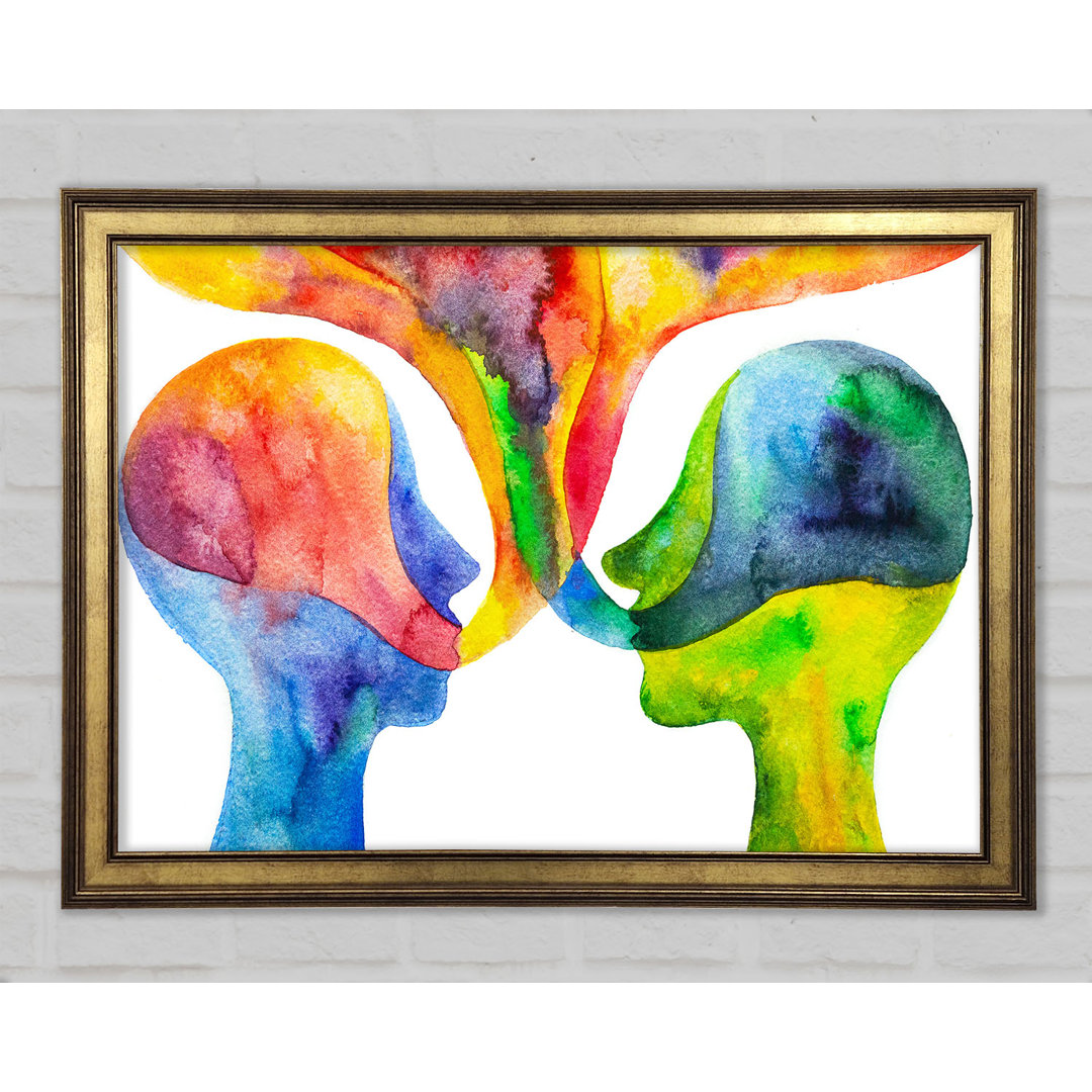 Soul Connection In Watercolour - Einzelne Bilderrahmen Kunstdrucke