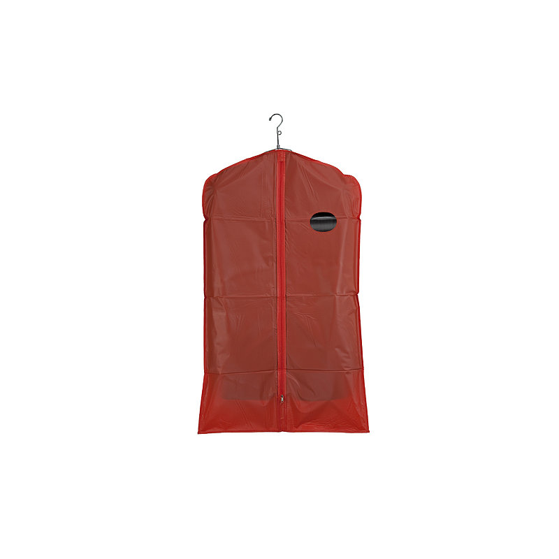 Sac à vêtements en vinyle, Rouge, H 40 po x l 24 po x P 4 po