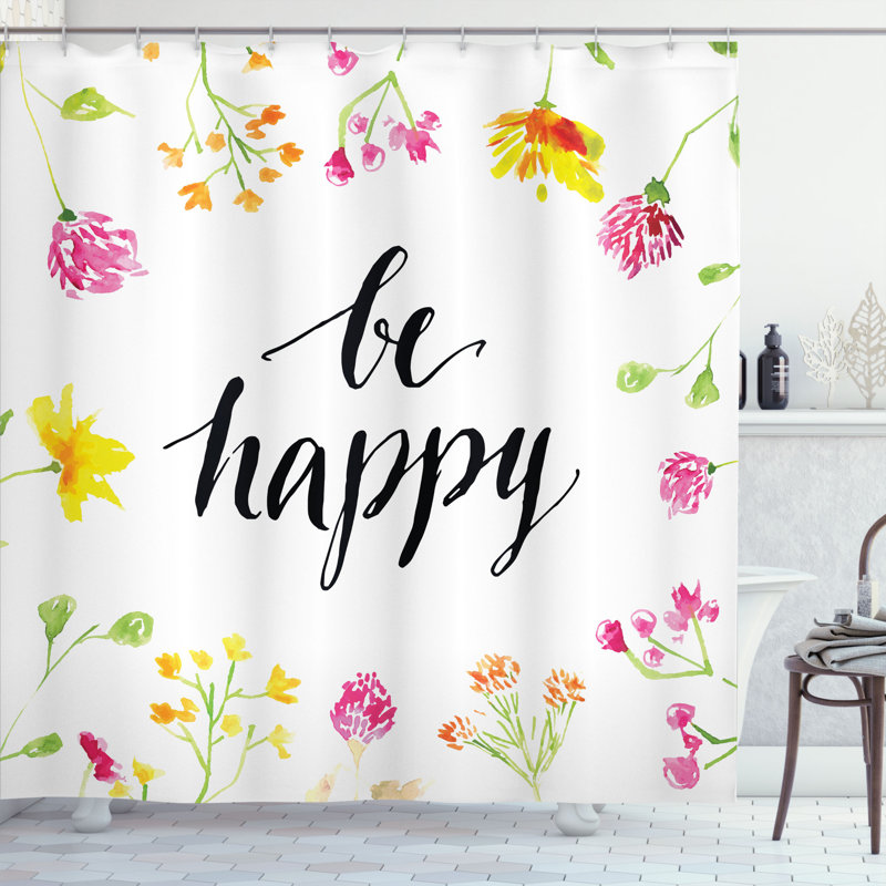 Shower Curtain with Hooks Included, 70" H x 69" W