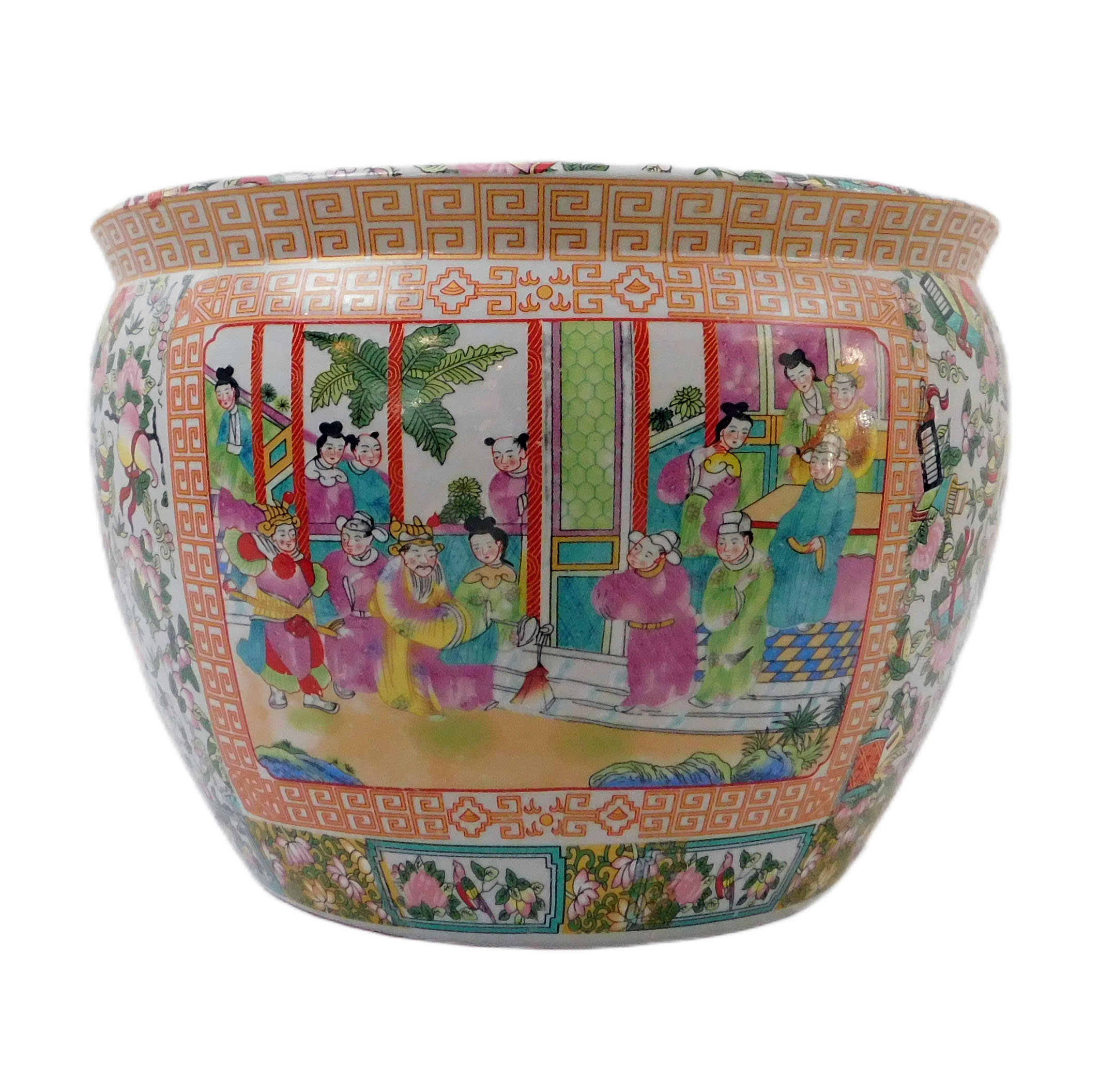 Bungalow Rose Chinese Porcelain Planter in Rose Medallion Pattern | Wayfair