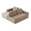 Canapé modulaire Cloud avec méridienne en forme de L, canapé modulaire moderne avec siège profond, fauteuils rembourrés pour la chambre à coucher du salon, aucun assemblage requis, (tissu de velours côtelé), brun clair-140867539-140867542