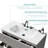 White Ceramic Basin, Seamless Integration Glossy