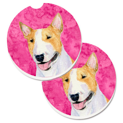 Ceramic Round 2 Piece Car Coaster Set