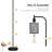 Industrial Floor Lamp With Iron Mesh Shade, 6W LED Bulb, Foot Switch & Smart Plug Compatible