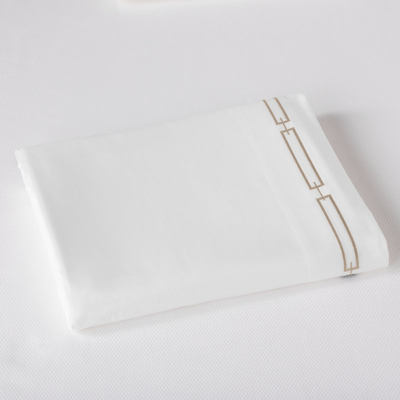 Stanza 420 Thread Count Egyptian-Quality Cotton Flat Sheet, Linen, Twin Flat Sheet