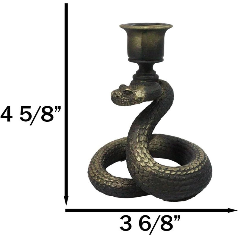 Figurine de chandelier serpent foncé