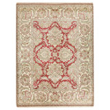 High-Quality Hand-Knotted Red And Gold Area Rug
