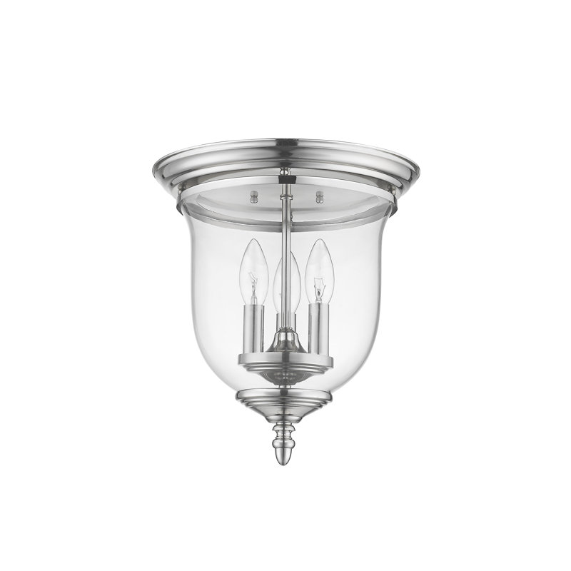 Aaven Flush Mount, Polished Nickel