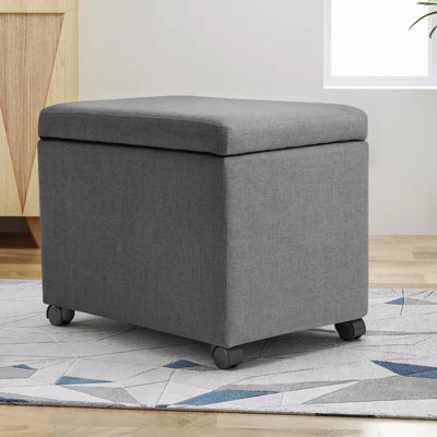 Tissu gris pour rangement fonctionnel et de bureau à domicile avec roulettes agiles