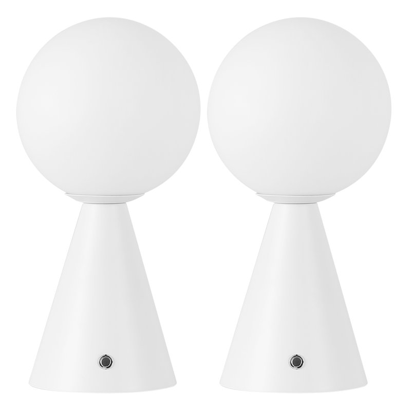 Lampe de table à intensité réglable à intensité variable avec globe tactile 11,75 "Macie, Blanc