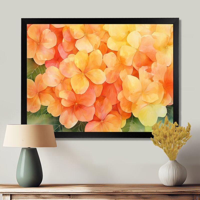 Décoration éternelle Serenade d'Hortensia II - Hortensia, H 12 po x l 20 po, Noir